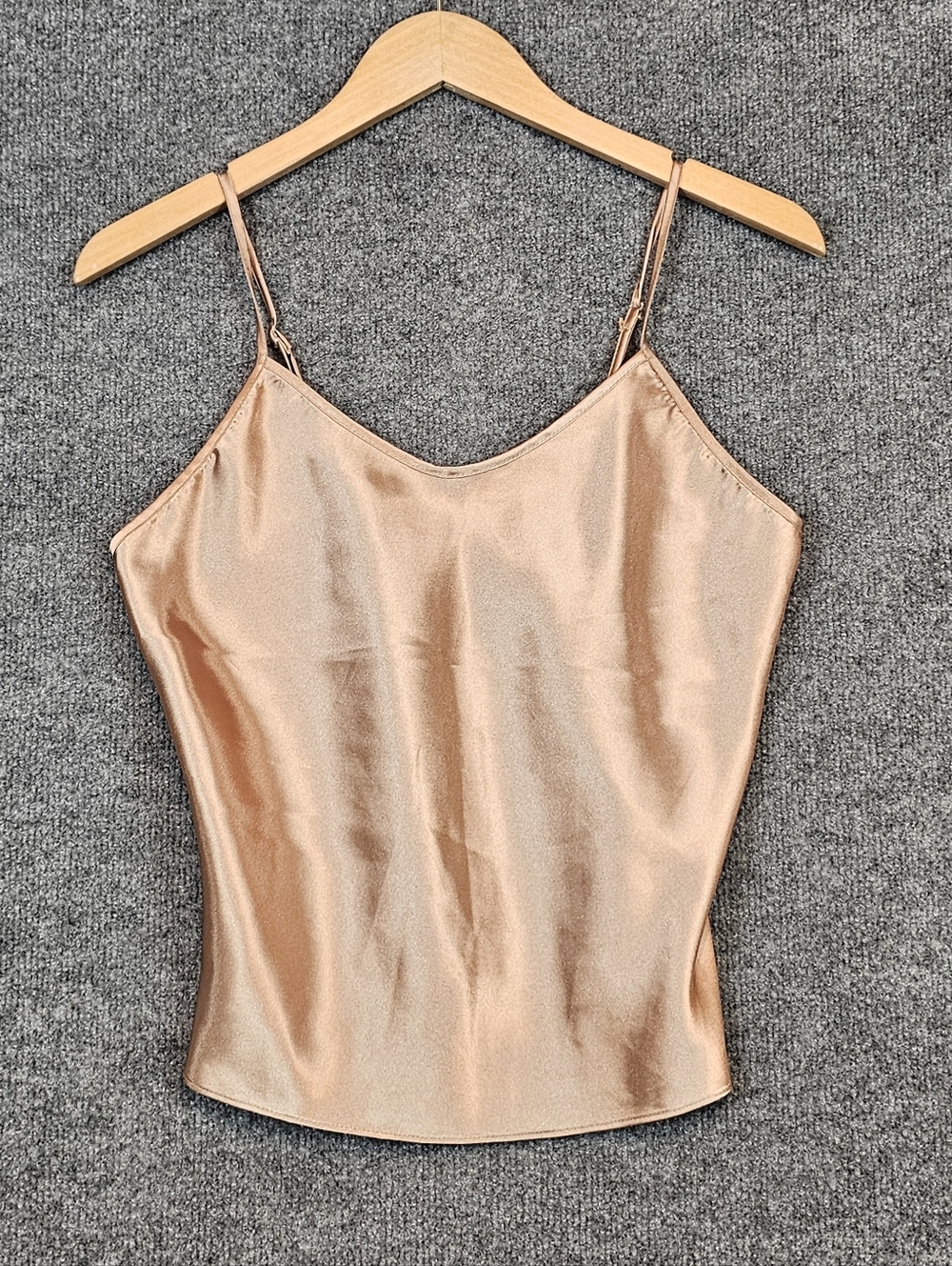 Stunning Bronze/Brown Shiny Satin Tank - Secret Treasures
